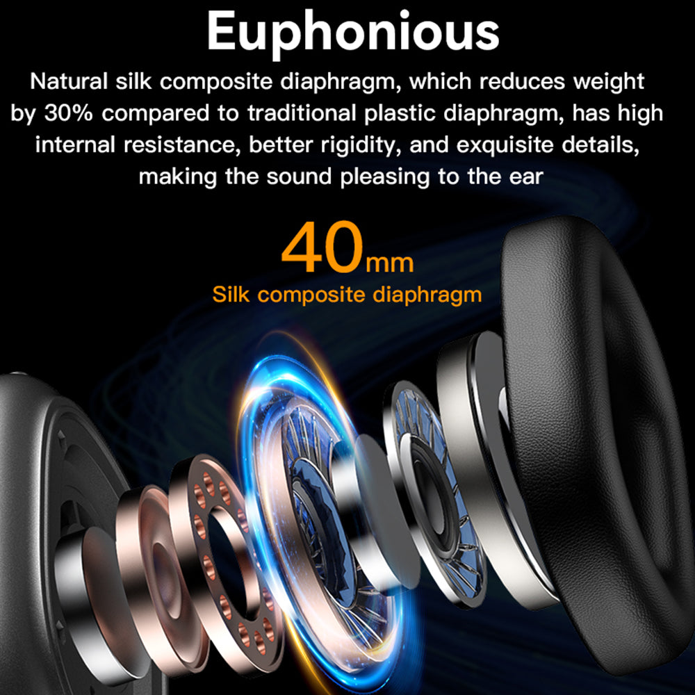 Auriculares Bluetooth manos libres Yesido EP05, A2DP, ANC, Negro