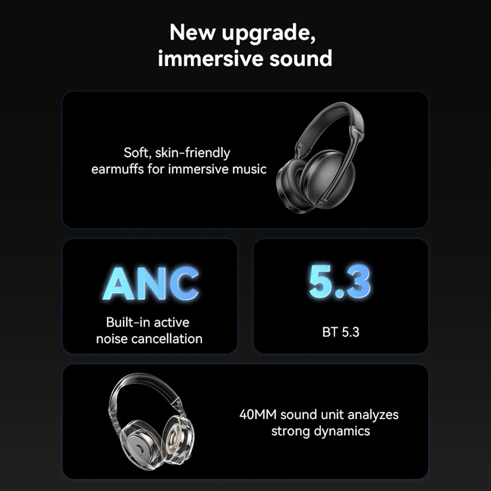 Manos libres Bluetooth Yesido EP08, A2DP, ANC, Negro