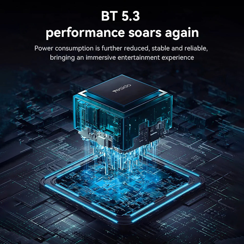Manos libres Bluetooth Yesido EP08, A2DP, ANC, Negro