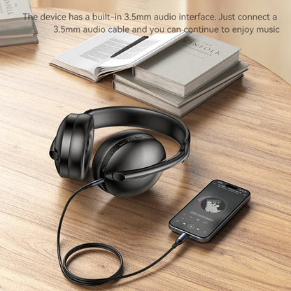 Manos libres Bluetooth Yesido EP08, A2DP, ANC, Negro