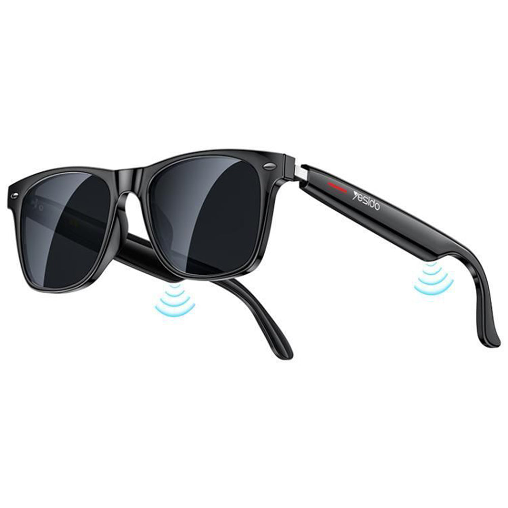 Handsfree Bluetooth Yesido IO35, Tipo Gafas de Sol Unisex, A2DP, Negro