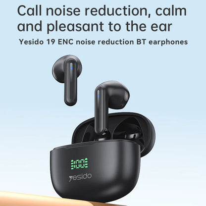 Manos libres Bluetooth Yesido TWS19, TWS, Negro