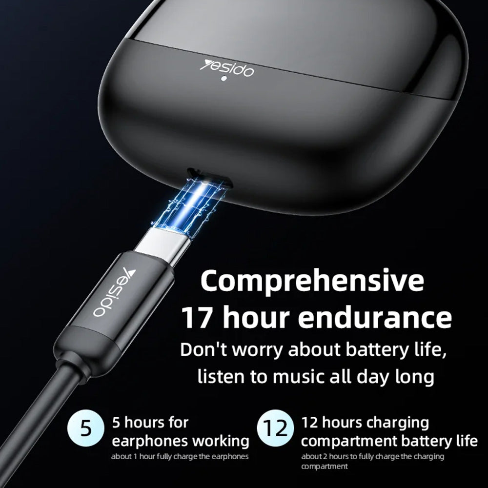 Manos libres Bluetooth Yesido TWS26, TWS, Negro