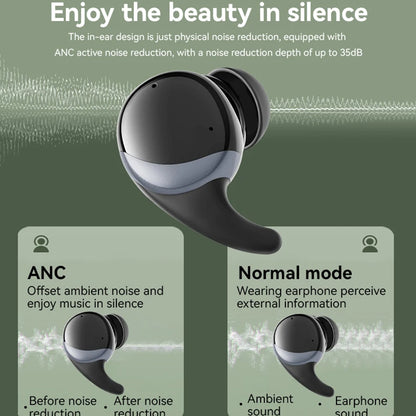 Manos libres Bluetooth Yesido TWS30, TWS, ANC, Negro