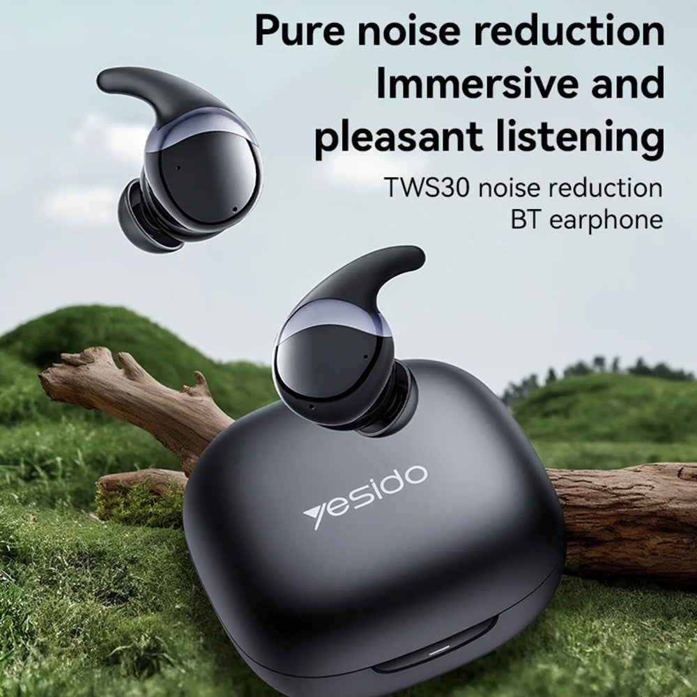 Manos libres Bluetooth Yesido TWS30, TWS, ANC, Negro