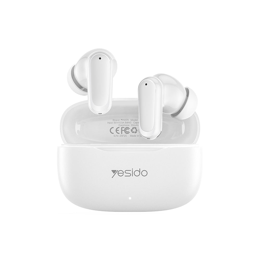 Auriculares Bluetooth manos libres Yesido TWS38, TWS, Blanco