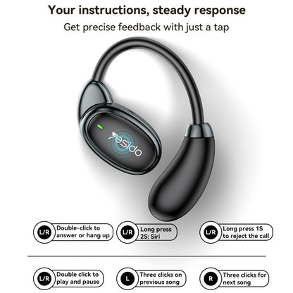 Manos libres Bluetooth Yesido YSP19 WH, TWS, Blanco