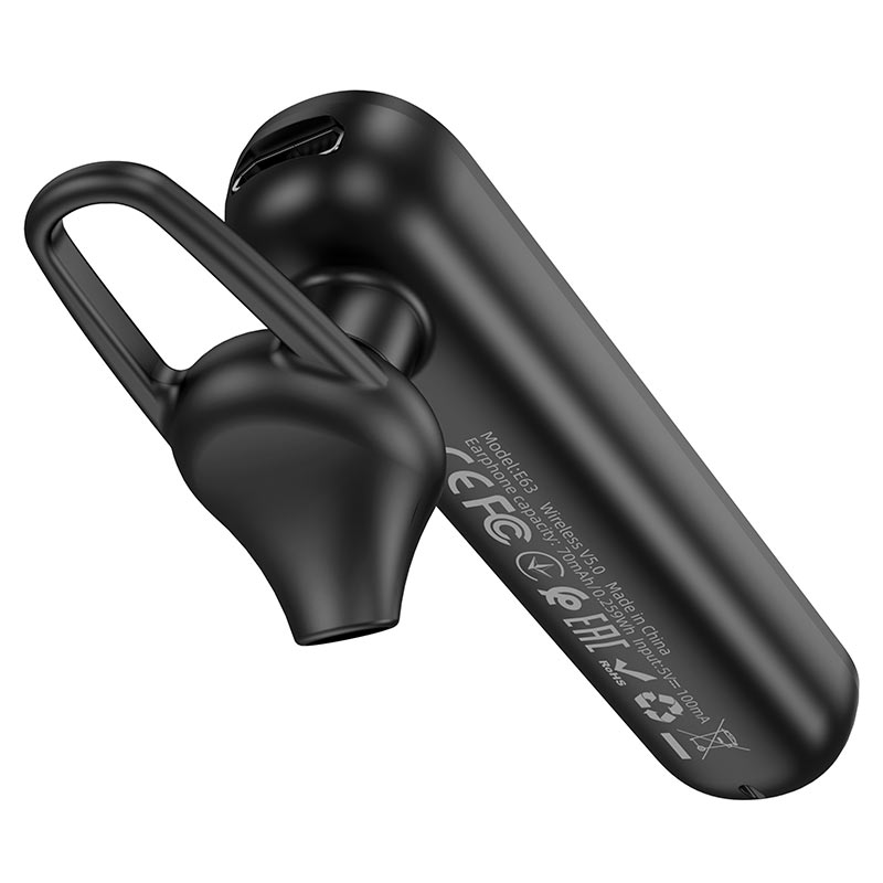 Manos libres Bluetooth HOCO E63 Diamond, A2DP, Negro