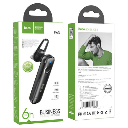 Manos libres Bluetooth HOCO E63 Diamond, A2DP, Negro