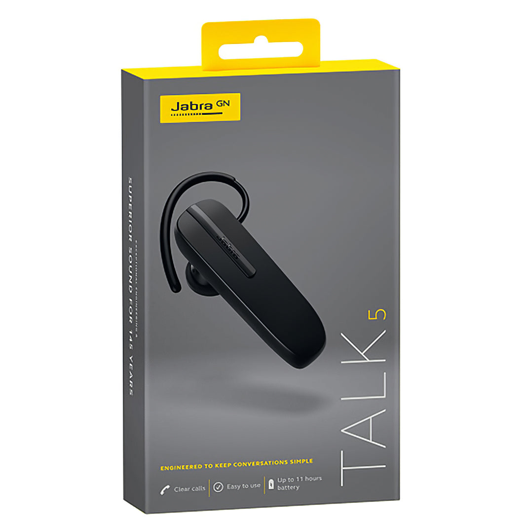 Manos libres Bluetooth Jabra TALK 5, MultiPoint, Negro 100-92046900-60