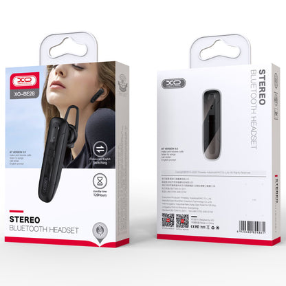 Manos libres Bluetooth XO Design BE28, A2DP, Negro