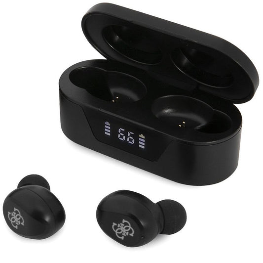 Manos libres Bluetooth Guess Classic Logo, TWS, Negro