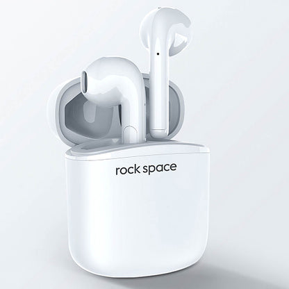 Manos libres Bluetooth Rock Space EB100, TWS, Blanco