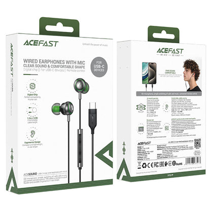 Handsfree USB-C Acefast L5, 1.2m, Negro