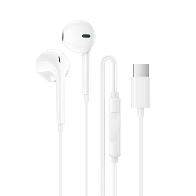 Manos libres USB-C Borofone BM100 Fuente, Blanco