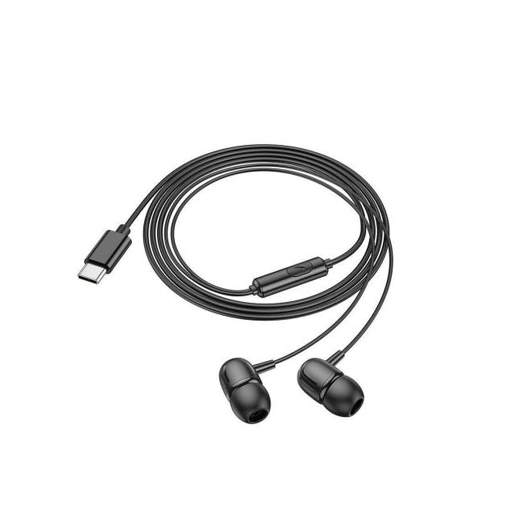 Handsfree USB-C Borofone BM77 Delicious, Negro