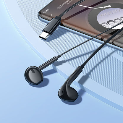 Auriculares manos libres USB-C Borofone BM99 Star, Negro