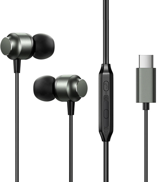 Auriculares manos libres USB-C Joyroom JR-EC06, Gris