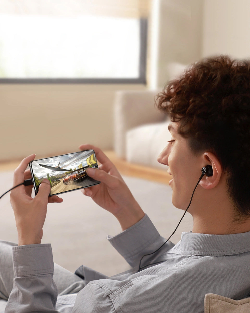 Auriculares manos libres USB-C Joyroom JR-EC07, Negro