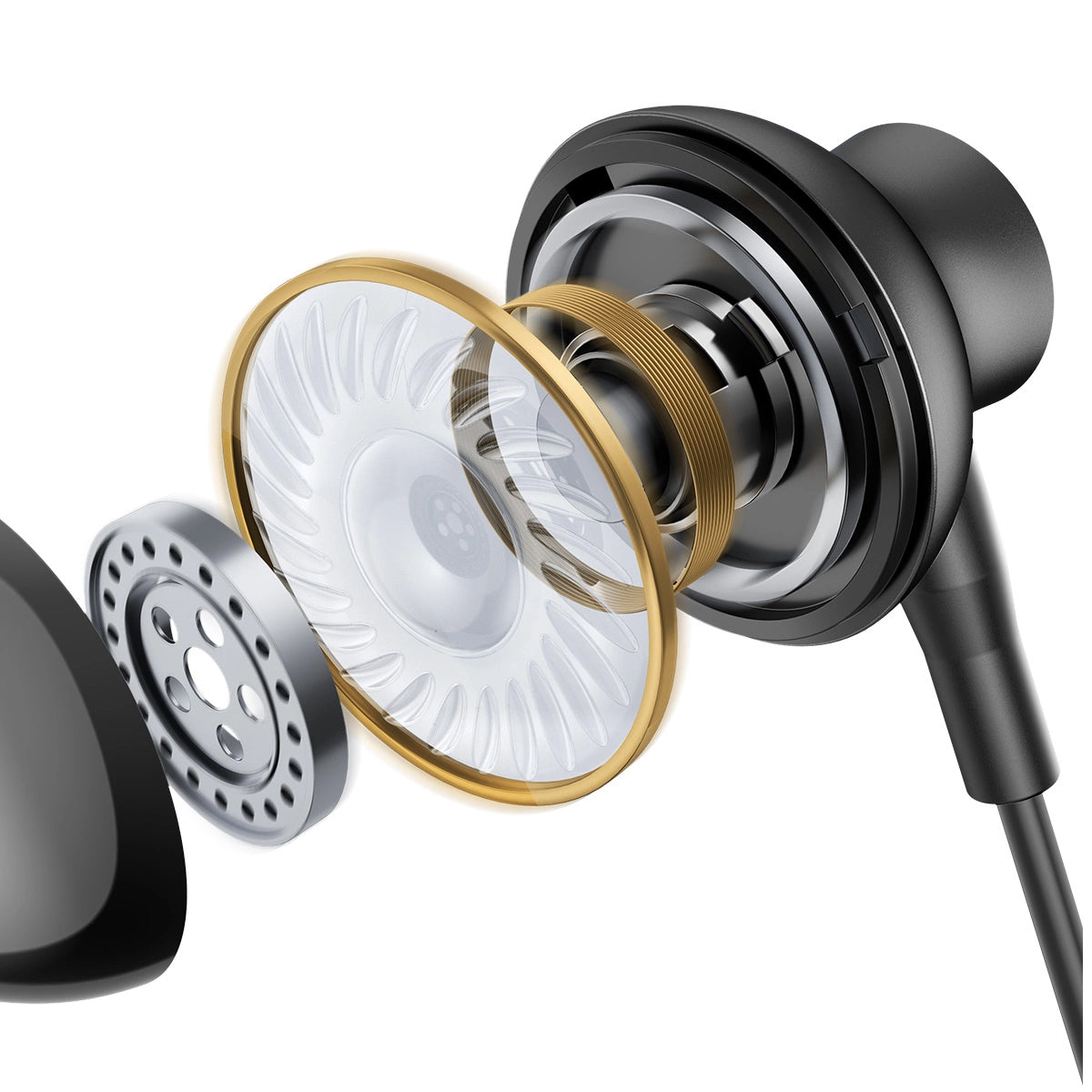 Auriculares manos libres USB-C Joyroom JR-EC07, Negro