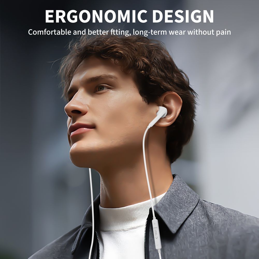Handsfree USB-C Tech-Protect Ultraboost Core G2, Blanco
