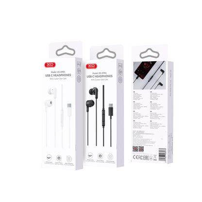 Manos libres USB-C XO Design EP84, Negro