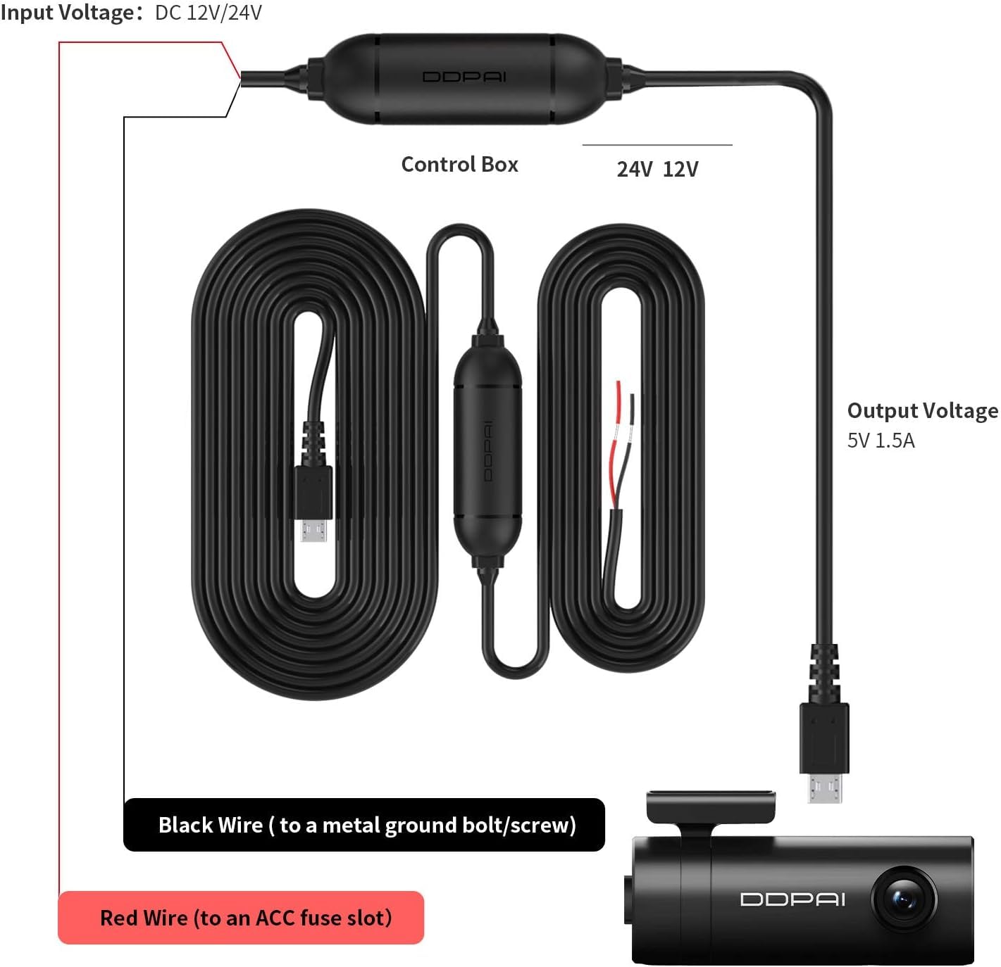 Hardwire DDPAI para Cámara Mini Pro