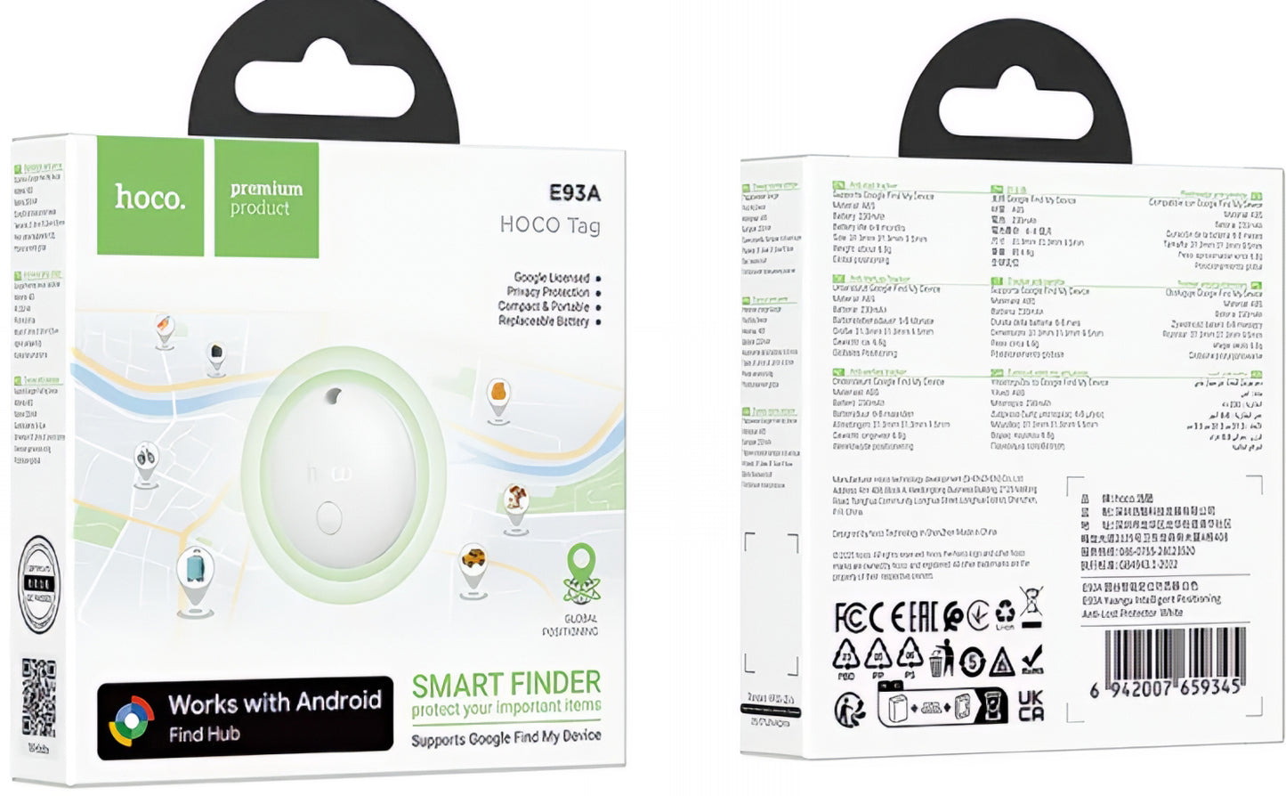 HOCO SmartTag E93A for Android Series, White