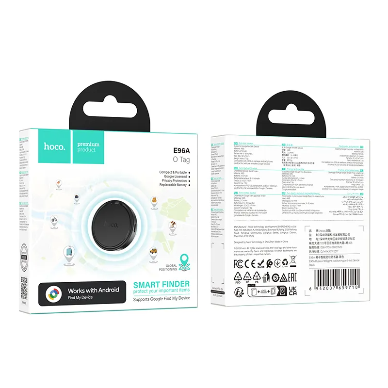 HOCO SmartTag E96A para Series Android, Negro