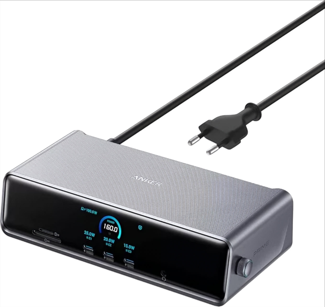Hub Multifuncional Anker Prime, 3 x USB-A - 4 x USB-C - 1 x Display Port - 2 x HDMI - 1 x Jack 3.5mm - 1 x RJ45 - 1 x SD - 1 x microSD, Gris A83B33A1