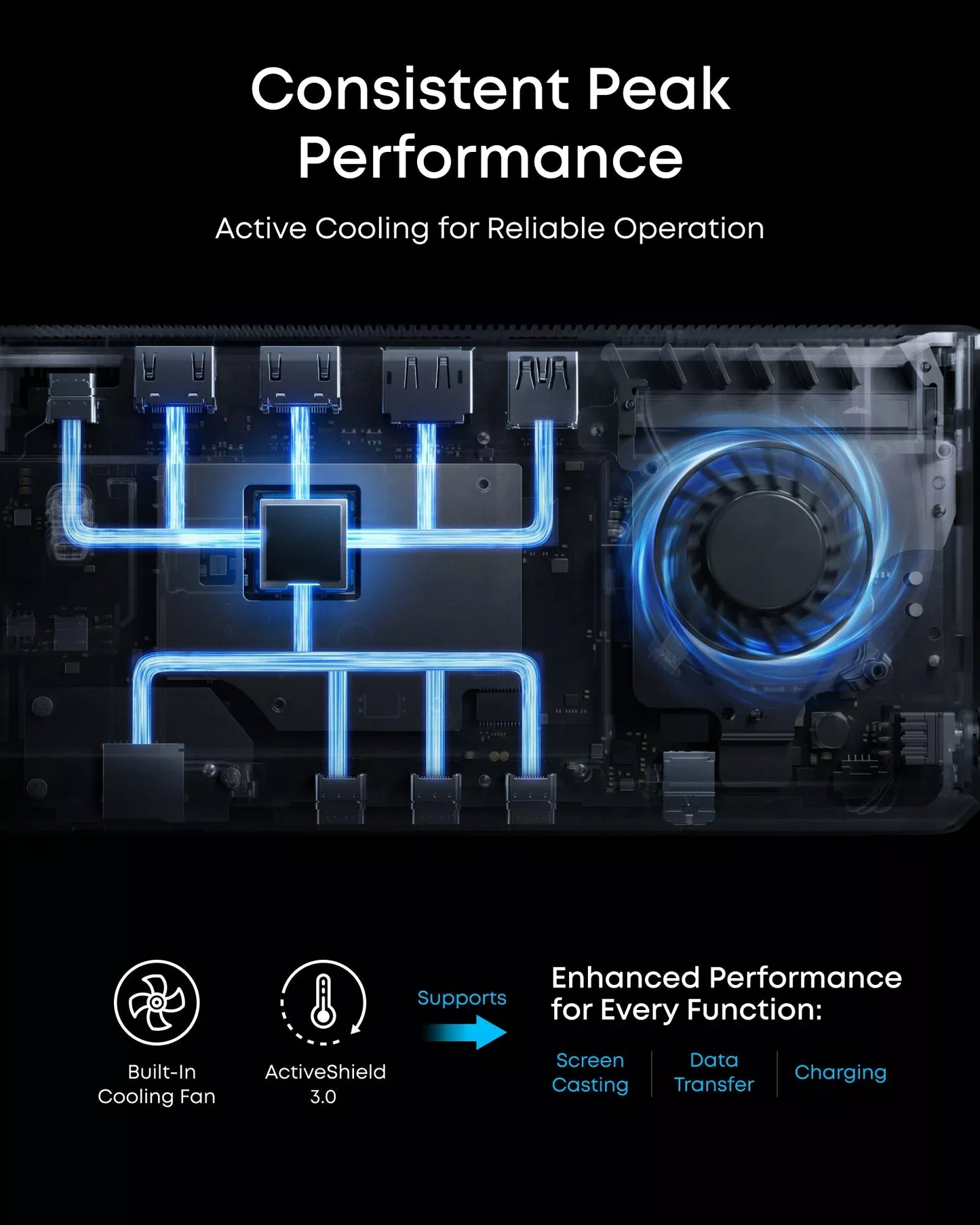 Hub Multifuncional Anker Prime, 3 x USB-A - 4 x USB-C - 1 x Display Port - 2 x HDMI - 1 x Jack 3.5mm - 1 x RJ45 - 1 x SD - 1 x microSD, Gris A83B33A1