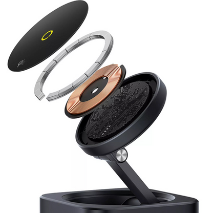 Hub Multifuncional Baseus MagPro II 7en1, 1 x USB-A - 2 x USB-C - 1 x HDMI - 1 x QI - 1 x SD - 1 x microSD, Negro Reacondicionado B00072900121-00