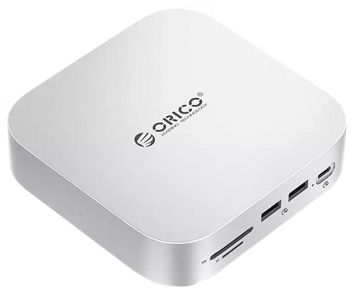 Hub Multifuncional Orico MiniLink M48PR para Apple Mac Mini M4, 9en1, Plateado