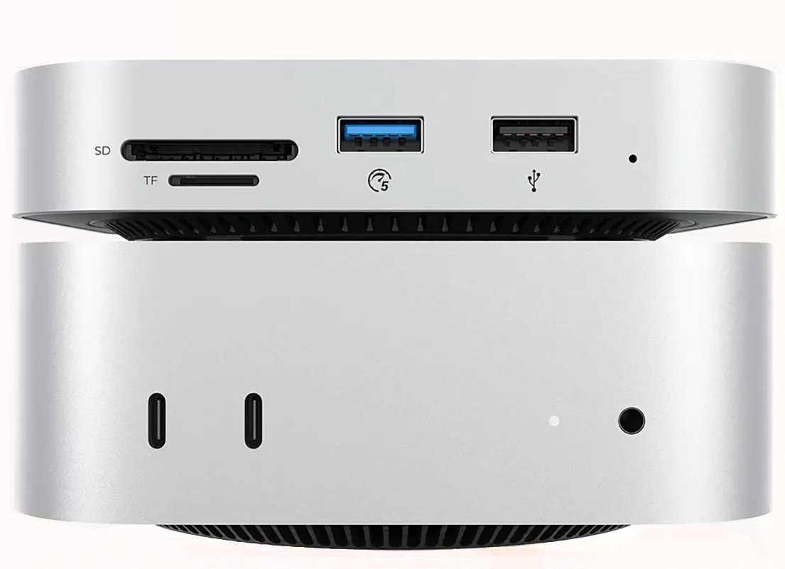 Hub Multifuncional Orico MiniLink M48PR para Apple Mac Mini M4, 9en1, Plateado