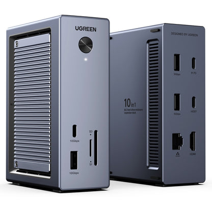 Hub Multifuncional UGREEN CM923 (55735), 10 en 1, Gris
