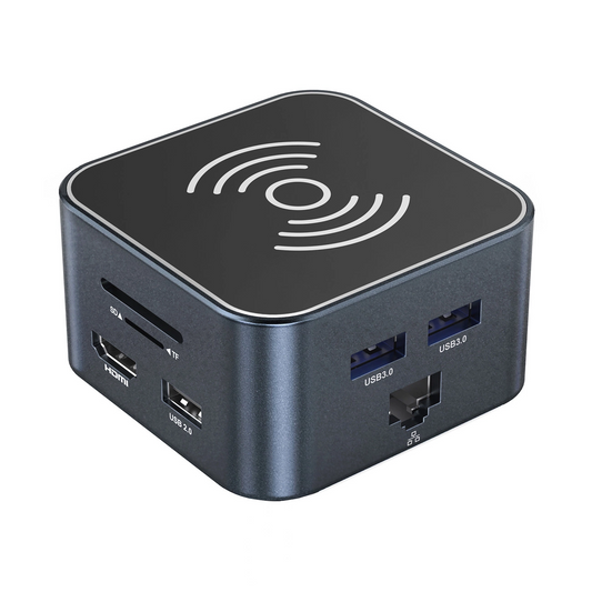 Hub Multifuncional WZK WHBC09Y8S, 12en1, Gris