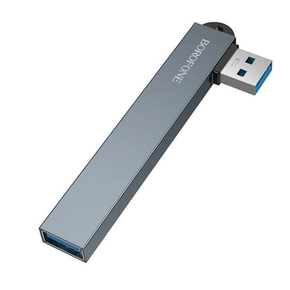 Hub USB Borofone FH1, 4en1, Gris