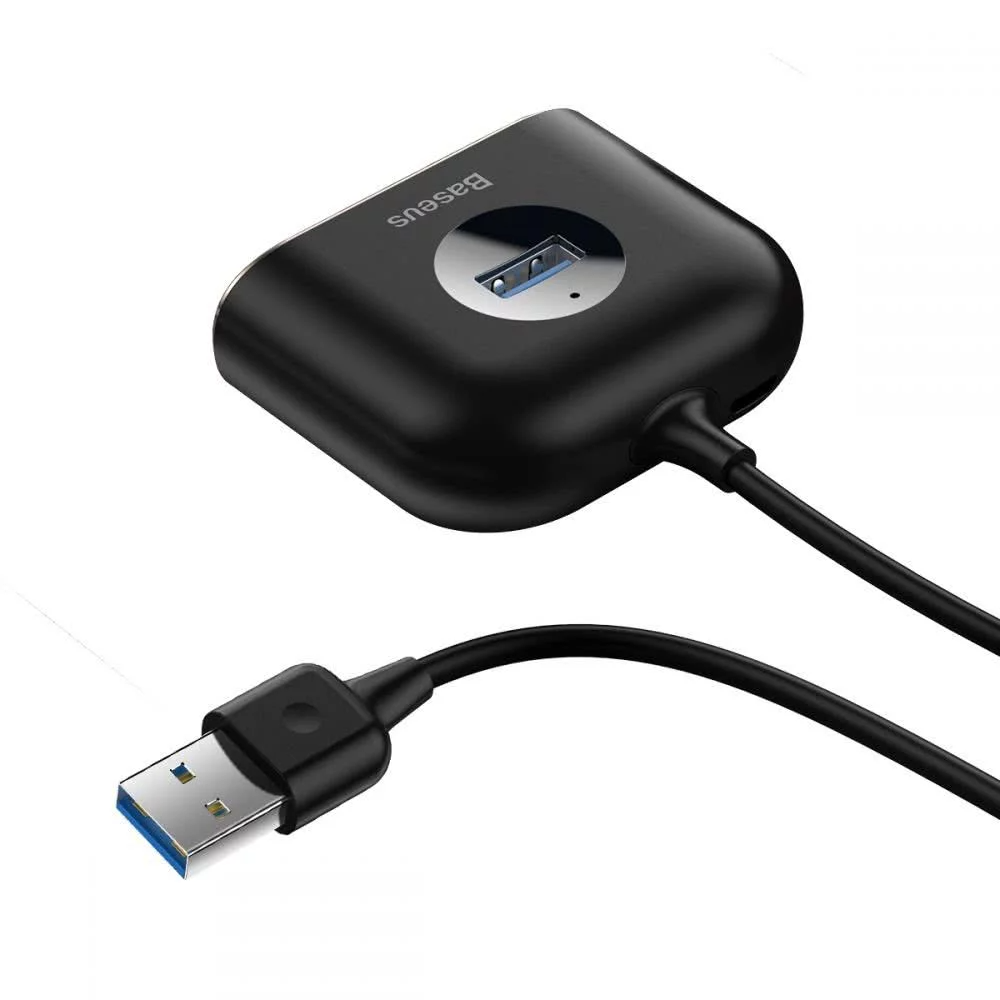 Hub USB Baseus Square, 1 x USB-A 3.0 - 3 x USB-A, Negro CAHUB-AY01