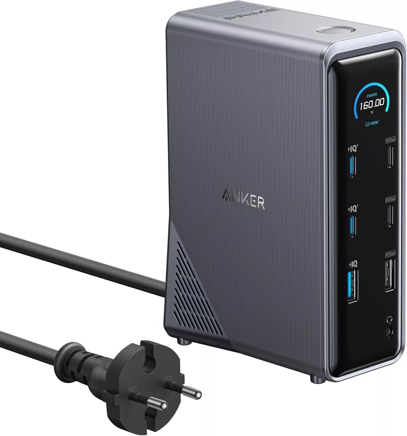 Hub Multifuncional Anker Prime 737, 2 x USB-A 3.0 - 3 x USB-A - 5 x USB-C - 2 x HDMI - 1 x Jack 3.5mm - 1 x RJ45, Negro A83B63A1