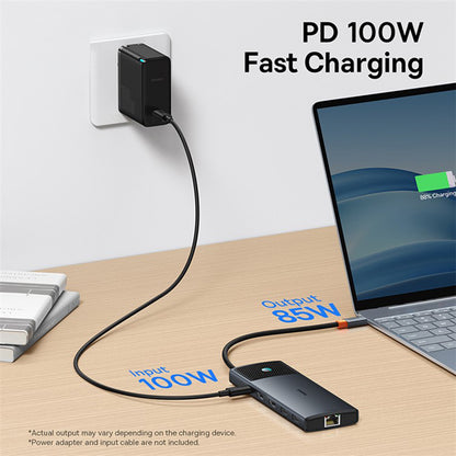 Baseus Gleam II USB-C Hub, 10in1, Black B0114200