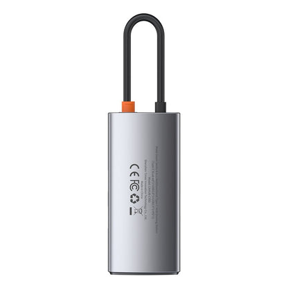 Hub USB-C Baseus Metal Gleam, 2 x USB-A - 1 x USB-C - 1 x HDMI, Gris Reacondicionado CAHUB-CY0G