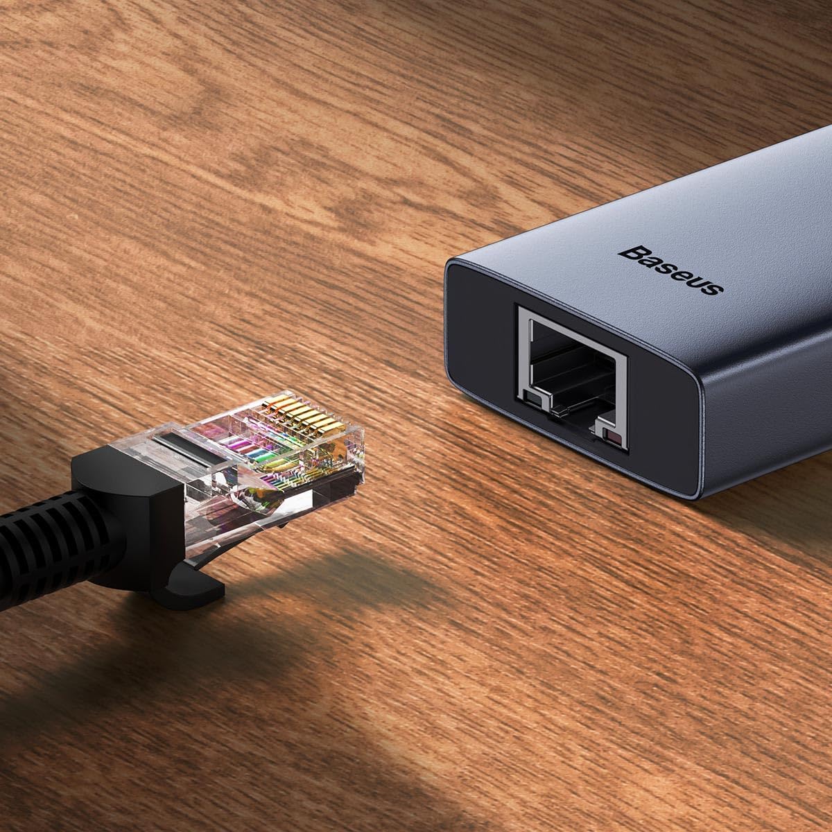Baseus UltraJoy USB-C Hub, 2 x USB-A 3.0 - 1 x USB-C - 1 x HDMI - 1 x RJ45 - 1 x SD - 1 x microSD, Gray B00052805813-00