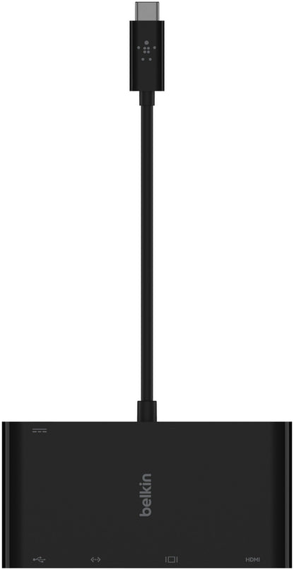 Hub USB-C Belkin Connect, 1 x USB-A 3.0 - 1 x USB-C - 1 x HDMI - 1 x VGA - 1 x RJ45, Negro AVC004btBK
