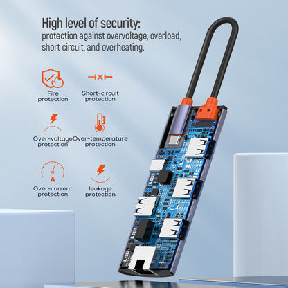 Hub USB-C ColorWay CW-HUB03, 6en1, Plateado