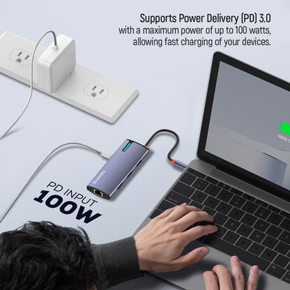Hub USB-C ColorWay CW-HUB03, 6en1, Plateado