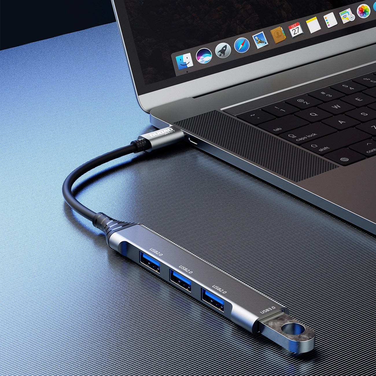 Hub USB-C Dudao A16T, 1 x USB-A 3.0 - 3 x USB-A, Negro