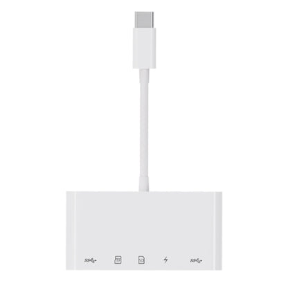 OEM USB-C Hub NK-1032TC, 2 x USB-A - 1 x USB-C - 1 x SD - 1 x microSD, Blanco 