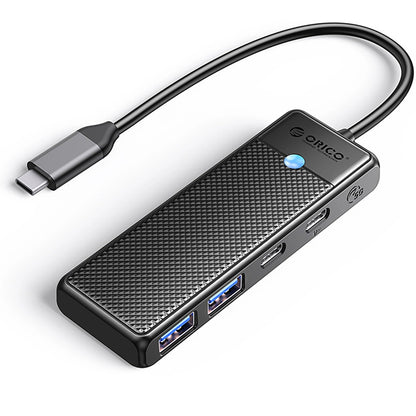 Hub USB-C Orico PAPW2AC-C3, 2 x USB-A 3.0 - 2 x USB-C, Negro
