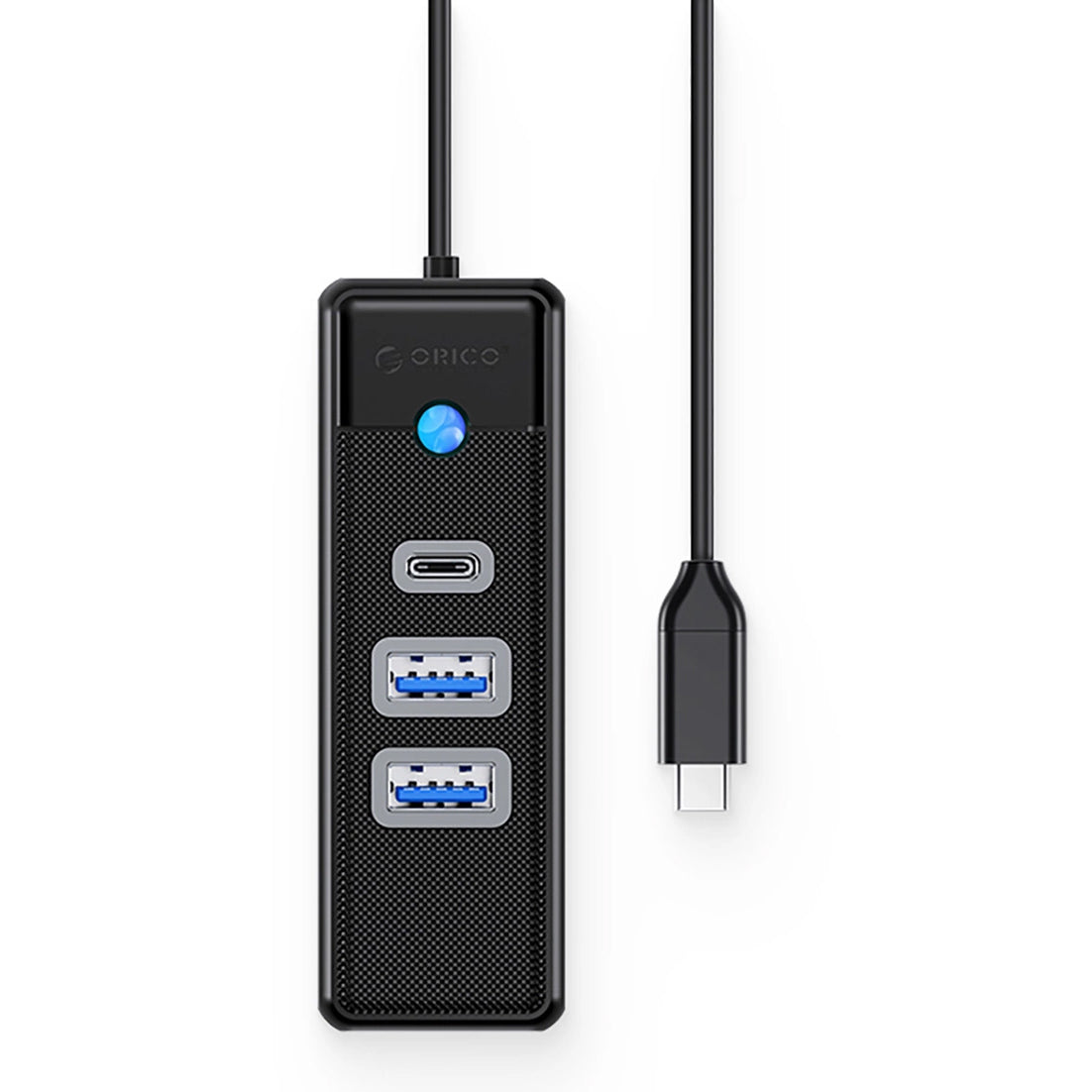 Hub USB-C Orico PWC2U-C3, 2 x USB-A 3.0 - 1 x USB-C, Negro