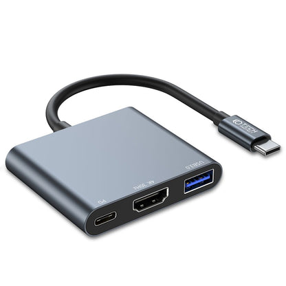 Hub USB-C Tech-Protect V1, USB-A 3.0 - 1 x USB-C - 1 x HDMI, Gris